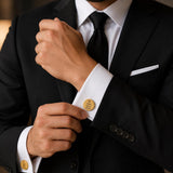 Pray Wait Trust Goldtone Stainless Cuff Links