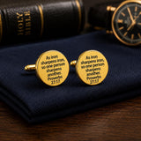 Iron Sharpens Iron Goldtone 20mm Cuff Links