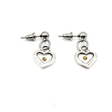 Small Heart Mustard Seed Faith Earrings