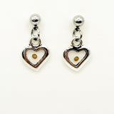 Small Heart Mustard Seed Faith Earrings