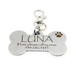Personalized Dog Bone Dog Tag Clip On Charm