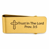 Goldtone Trust In The Lord Prov 3 5 Money Clip