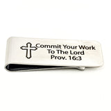 Commit Your Work To The Lord Money Clip