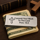 Commit Your Work To The Lord Money Clip