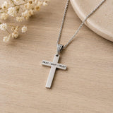 Pray Wait Trust Cross Necklace