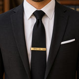 Pray Wait Trust Goldtone Tie Clip