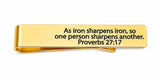 As Iron Sharpens Iron Goldtone Gift Set For Him