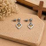 Small Heart Mustard Seed Faith Earrings