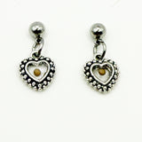 Tiny Heart Mustard Seed Faith Earrings
