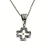 Mustard Seed Open Cross Necklace