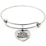 Iron Sharpens Iron Heart Charm Bracelet