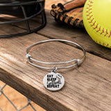Eat Sleep Softball Repeat Bracelet