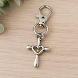 Mustard Seed Heart Cross Clip On Charm