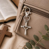 Mustard Seed Heart Cross Clip On Charm