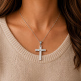 Pray Wait Trust Cross Necklace
