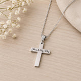 Jesus Is My King Cross Necklace