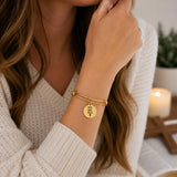 Pray Wait Trust Goldtone Bracelet