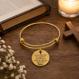 Psalm 91 11 Angels Protect You Goldtone Bracelet