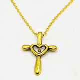 Mustard Seed Goldtone Cross Faith Necklace