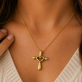 Mustard Seed Goldtone Cross Faith Necklace