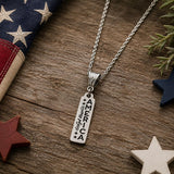 God Bless America Patriotic Bar Necklace