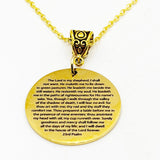 23rd Psalm Goldtone Necklace