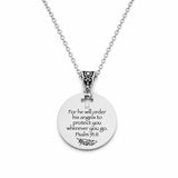 His Angels Protect You Stainless Steel Necklace