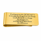 Serenity Prayer Goldtone Money Clip
