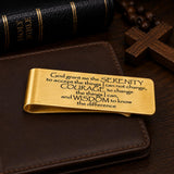 Serenity Prayer Goldtone Money Clip