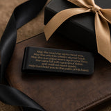 Black Irish Blessing Stainless Steel Money Clip