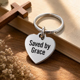 Saved By Grace Keychain