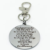 Serenity Prayer Stainless Steel Clip On Charm