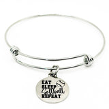 Eat Sleep Softball Repeat Bracelet