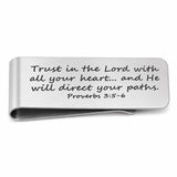 Trust In The Lord Stainless Steel Money Clip