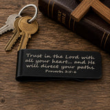 Trust In The Lord Black Money Clip