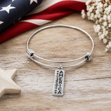 God Bless America Stainless Steel Bracelet