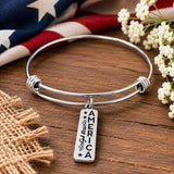 God Bless America Stainless Steel Bracelet