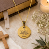 His Angels Protect You Goldtone Necklace