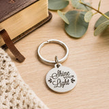 Shine Your Light Engraved Keychain