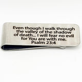 Psalm 23 4 Stainless Money Clip