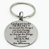 Serenity Prayer Stainless Steel Keychain