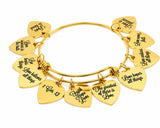 1 Corinthians 13 Love Goldtone Charm Bangle