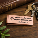I Will Proclaim Rose Goldtone Money Clip