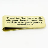 Trust In The Lord Goldtone Money Clip