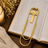 For Whosoever Shall Goldtone Cross Bookmark