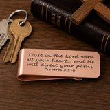 Trust In The Lord Rose Goldtone Money Clip
