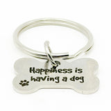 Happiness Is Having A Dog Keychain
