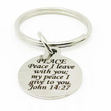 Peace I Leave With You Keychain