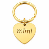 Mimi Goldtone Stainless Steel Heart Keychain