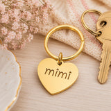 Mimi Goldtone Stainless Steel Heart Keychain